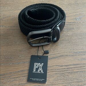 PX Clothing Black Men's Woven Adjustable Belt NWT